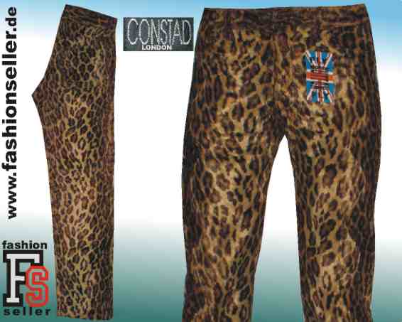 Fur trousers 5 Pocket Leopard Unisex CONSTAD