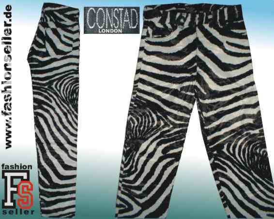 Fur trousers 5 Pocket Zebra Unisex CONSTAD